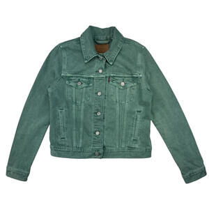 Levi's Women's Original Trucker Denim Jacket Dusty Berly Green Size S